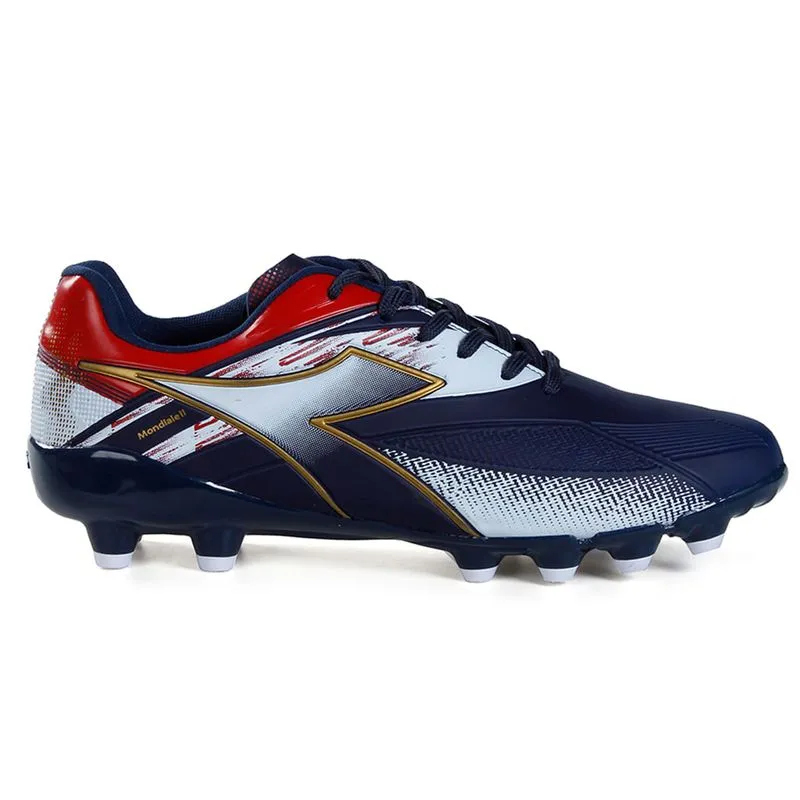 Chuteira de Campo Diadora Mondiale II Marinho Masculina MARINHO/BRANCO/VERMELHO - FRANÇA - 43