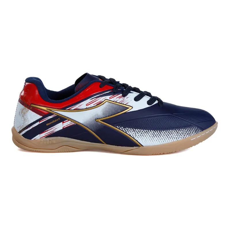 Chuteira Unissex Diadora Mondiale II Futsal Marinho e Branco 44 MARINHO/BRANCO/VERMELHO - FRANÇA - Diadora