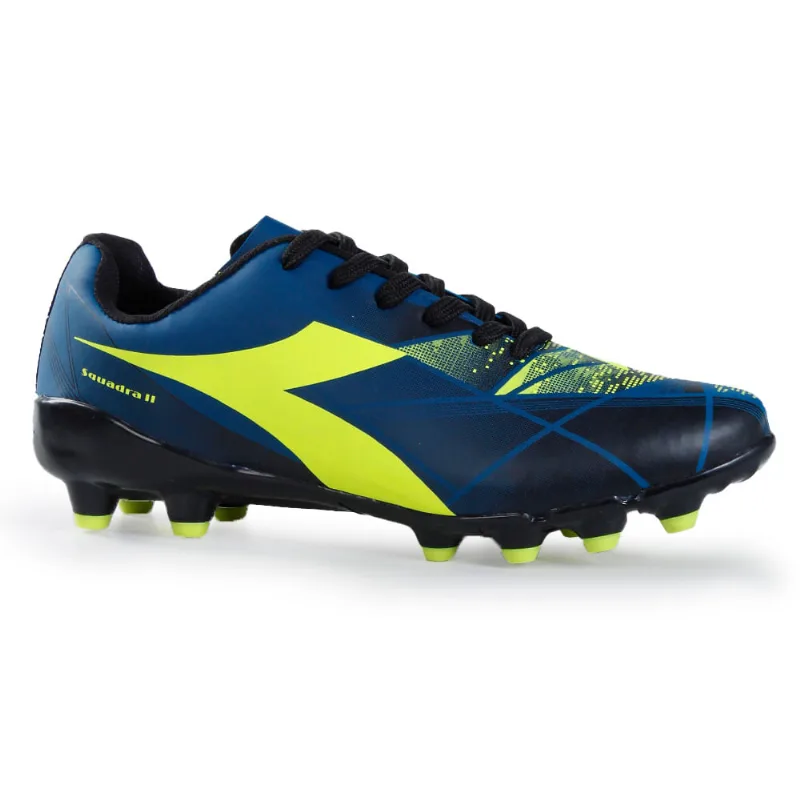 Chuteira Unissex Diadora Squadra II Campo Azul e Preto AZUL/PRETO/AMARELO NEON - 42 - Diadora