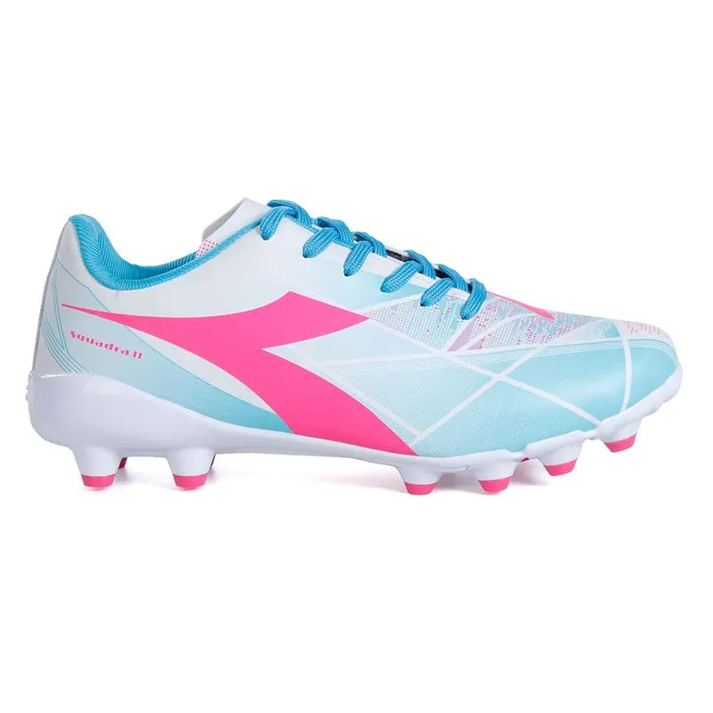 Chuteira Unissex Diadora Squadra II Campo Branco e Azul 39