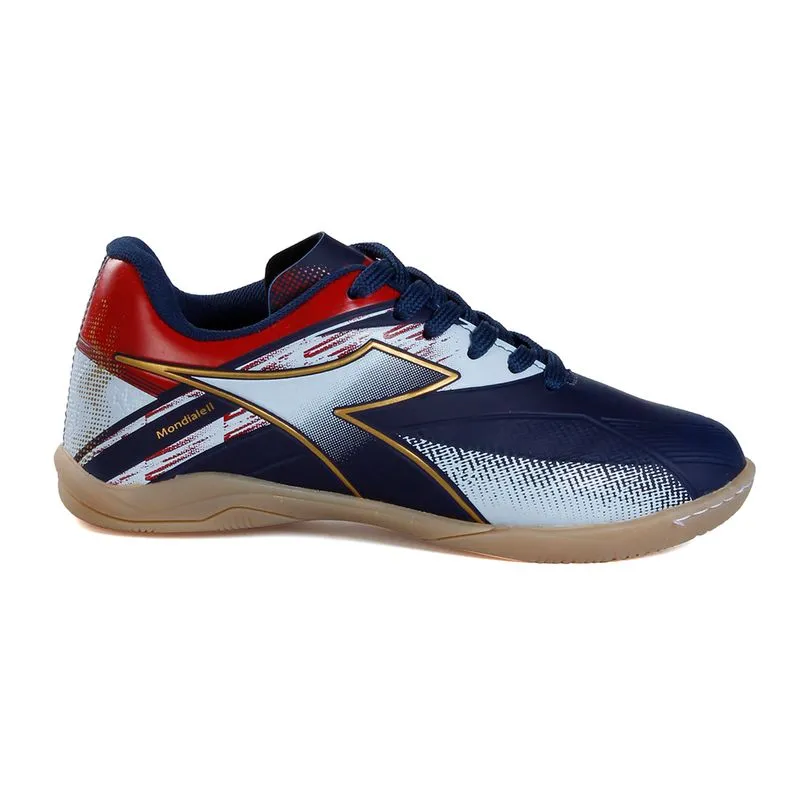 Chuteira Futsal Diadora Mondiale II Infantil Marinho MARINHO/BRANCO/VERMELHO - FRANÇA - 35