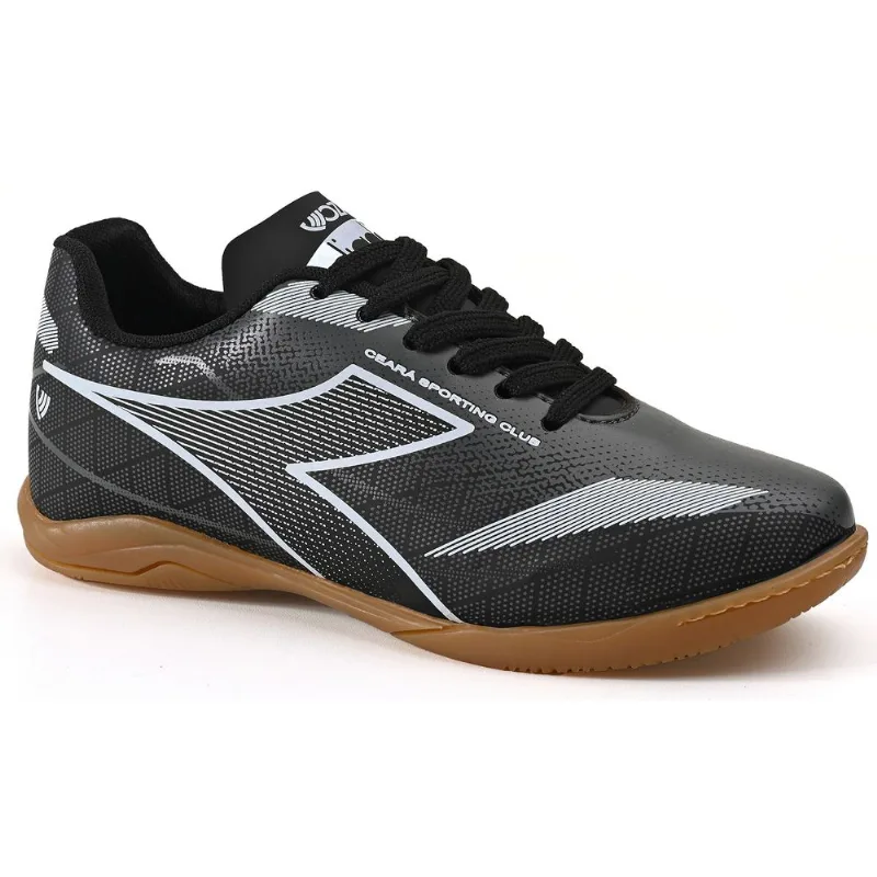 Chuteira Unissex Diadora Ceará SC Futsal Preto e Branco 38 PRETO/BRANCO/DOURADO