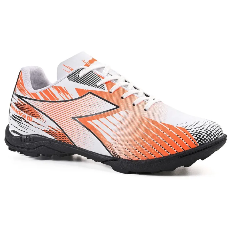 Chuteira Unissex Diadora Squadra III Society Branco e Preto 43 BRANCO/PRETO/LARANJA - Diadora