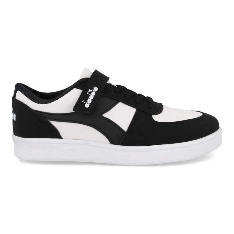 Tênis Diadora Playmaker VLC Juvenil Branco BRANCO/PRETO/PRETO - 31