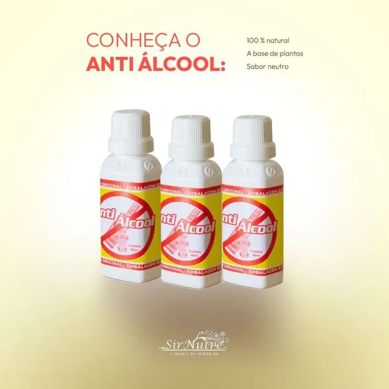 Combo 3 Anti Alcoolismo 40 Ml Anti Alcool Para Parar De Beber