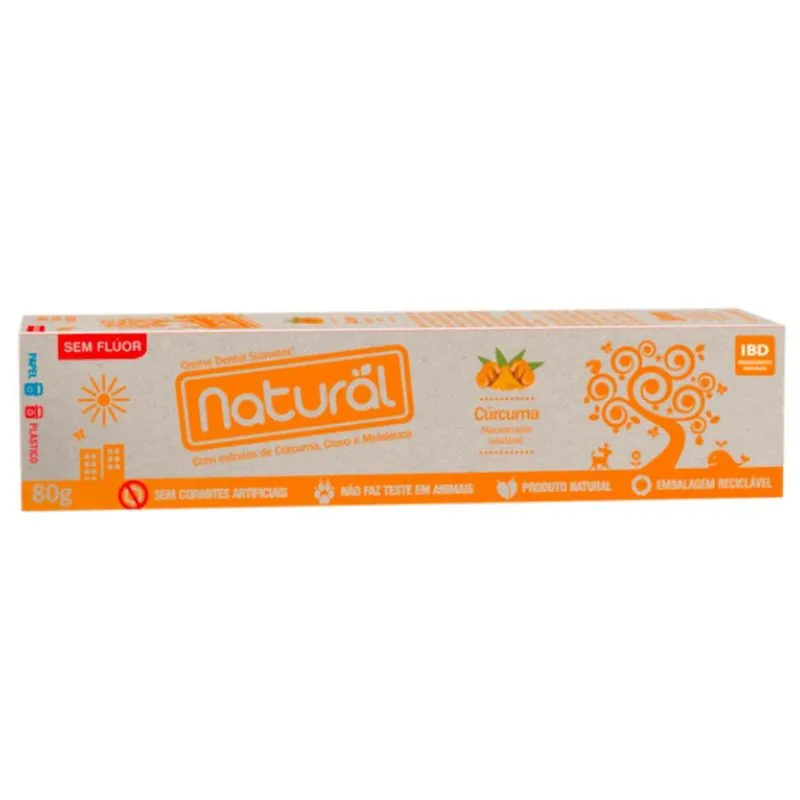 Creme Dental C/ Curcuma 80g - Natural Suavetex