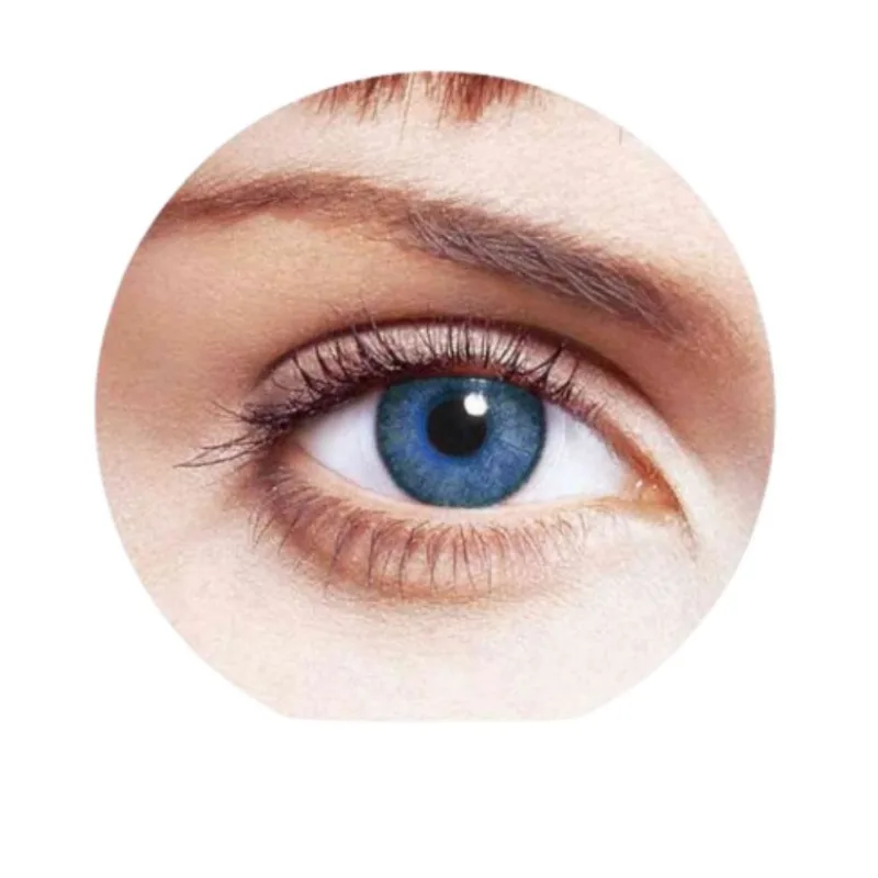 Lentes De Contato Colorida Azul Brilhante Mensal Freshlook
