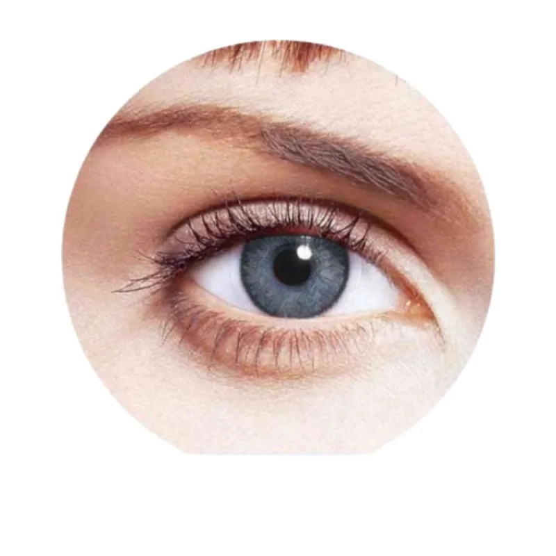 Lentes De Contato Colorida Cinza Intenso Mensal Freshlook
