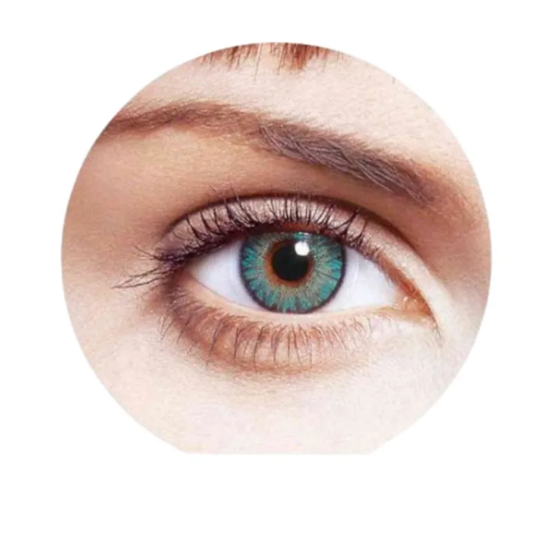 Lentes De Contato Colorida Turquesa Mensal Freshlook Colorblends
