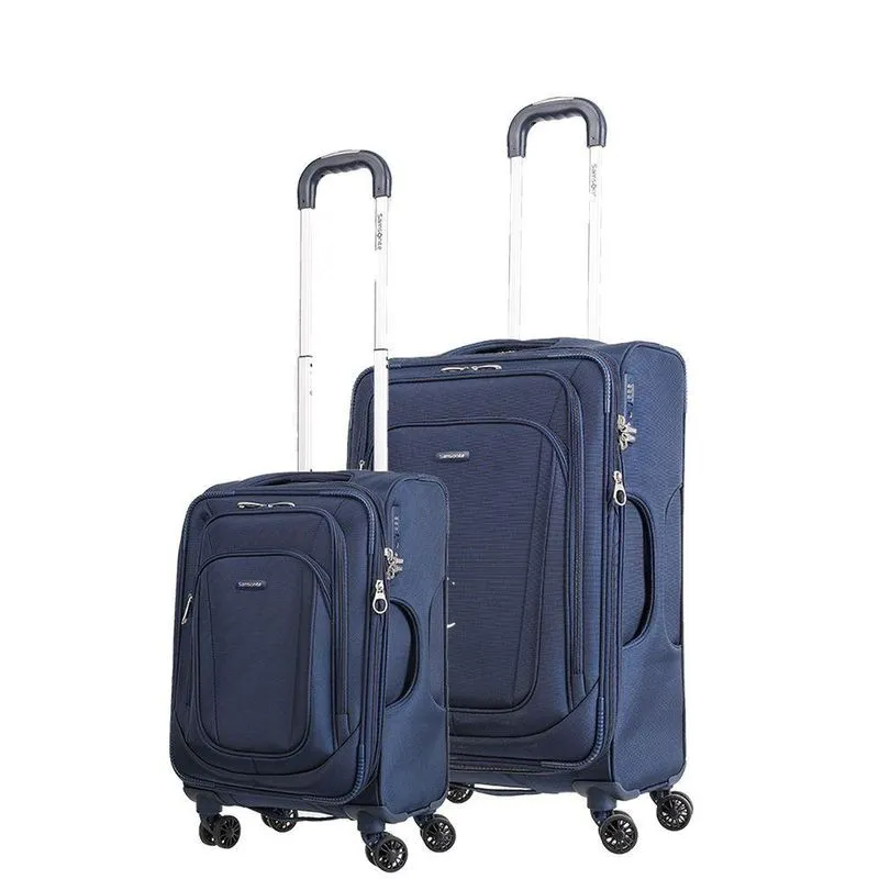 Conjunto De Malas De Viagem Em Poliester Samsonite Kick Air Tsa E Rodas Duplas 2pcs P M Azul