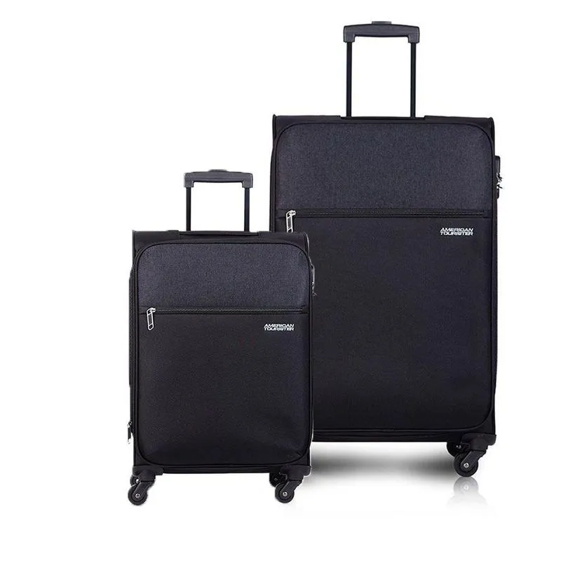 Conjunto De Malas Poliester American Tourister By Samsonite Frankfurt Cadeado Integrado Preto P-m