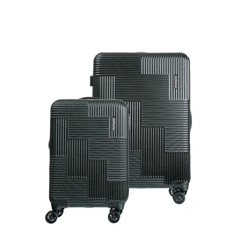 Conjunto de Malas ABS Expansível American Tourister by Samsonite Cuiabá Cadeado TSA P/M Preto