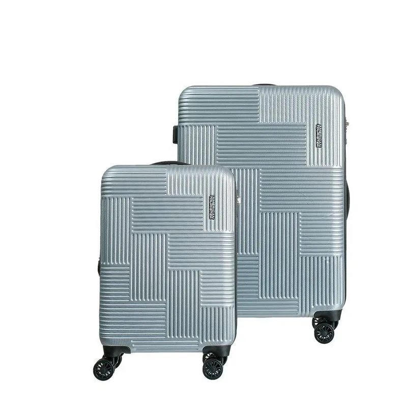 Conjunto De Malas Abs Expansível American Tourister By Samsonite Cuiabá Cadeado Tsa 2pcs P-m Prata