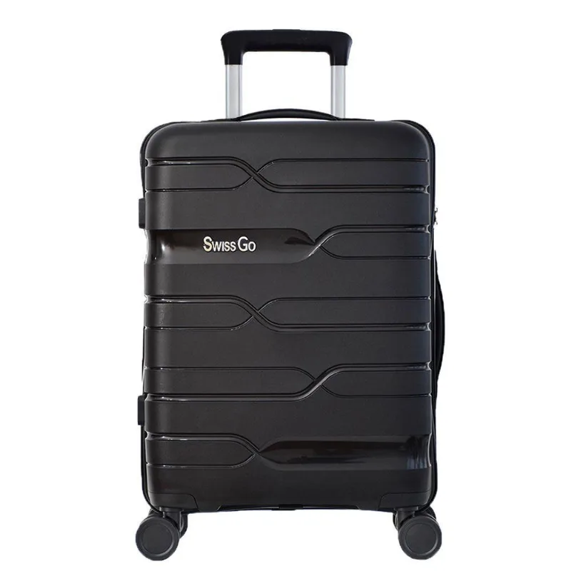 Mala De Bordo 20" Em Polipropileno Com Cadeado Tsa Santorini Preto Swiss Move