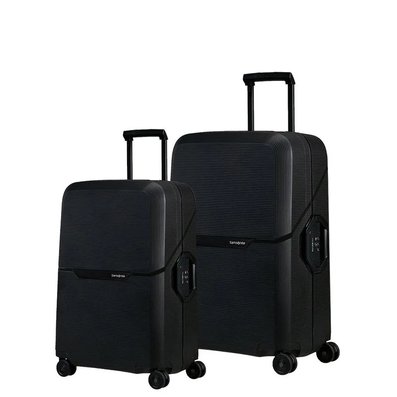 Conjunto de Malas Magnum Eco Samsonite Polipropileno Cadeado Tsa 4 Rodas Duplas 2 Peças P e M