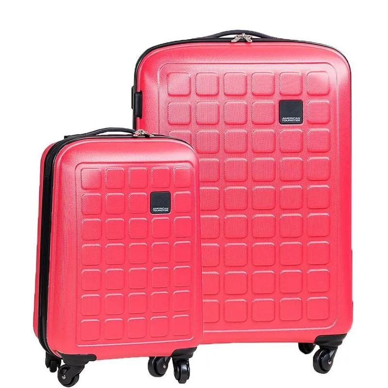 Conjunto de Malas Polipropileno American Tourister by Samsonite Cirrus Light 4 Rodas 360º P/M Rosa