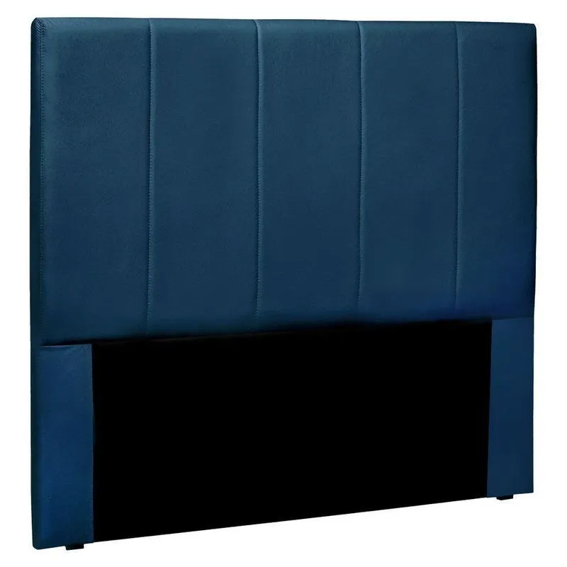 Cabeceira Casal 1,40m Ravenna Veludo - Pallazio Cor Azul Marinho