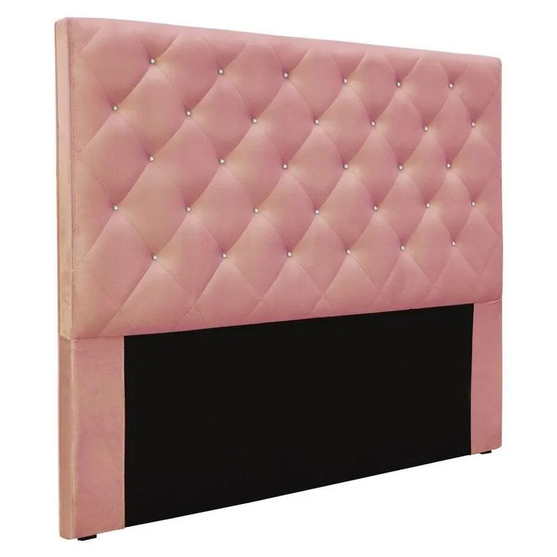 Cabeceira Queen 1,60m Tânia Veludo Rosa - Pallazio