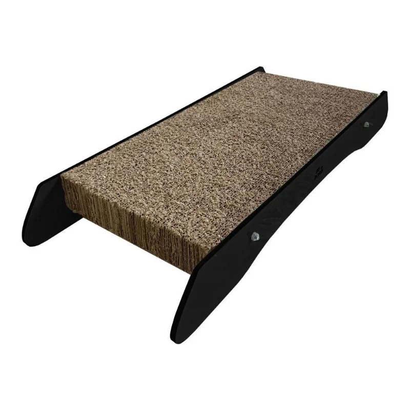Arranhador De Chão Gato Refil De Papelão Preto Acetinado
