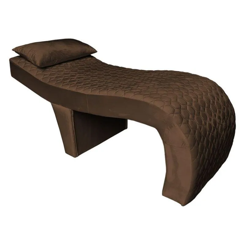 Maca Estética Ergonômica Matelassê 0,80m Isabella Veludo - Pallazio Cor Marrom