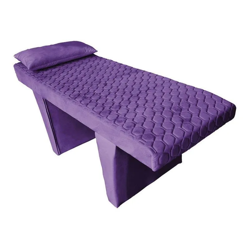 Maca Estética Reta Matelassê 0,70m Sophia Veludo - Pallazio Cor Roxo