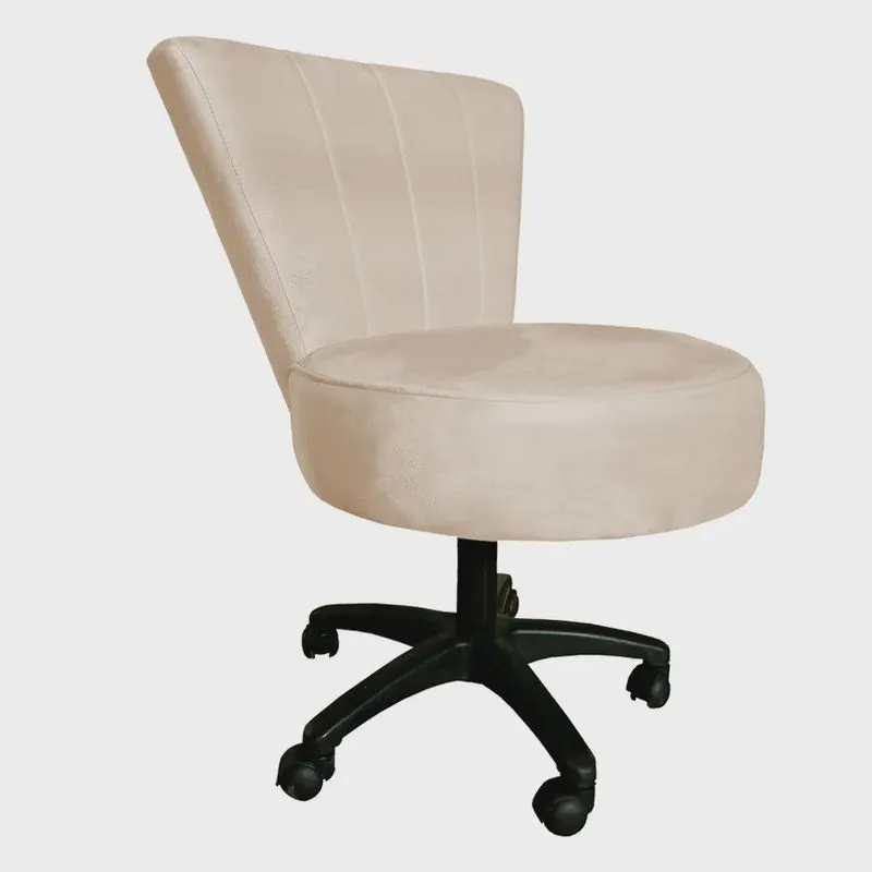 Cadeira Mocho Costurado Elegância Veludo Base Giratória - Pallazio