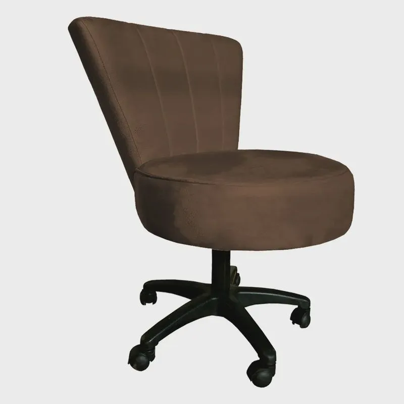 Cadeira Mocho Costurado Elegância Veludo Base Giratória - Pallazio