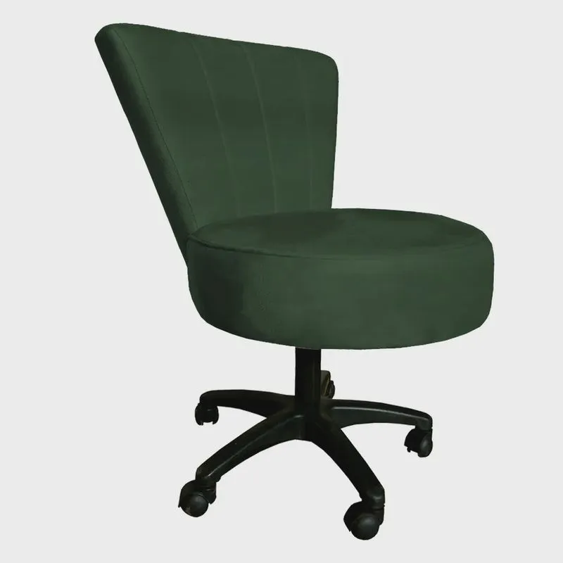 Cadeira Mocho Costurado Elegância Veludo Base Giratória - Pallazio