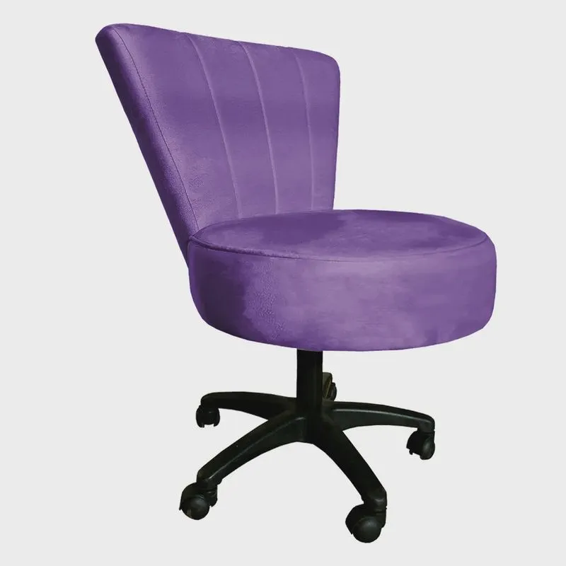 Cadeira Mocho Costurado Elegância Veludo Base Giratória - Pallazio