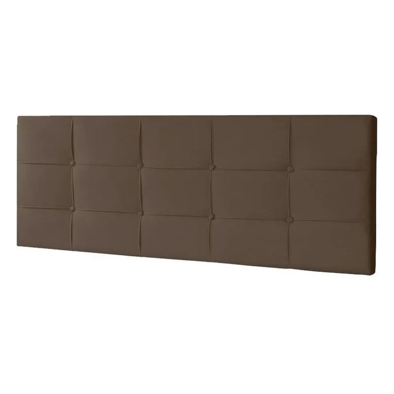 Cabeceira Painel Solteiro 0,90m Roma Suede Marrom