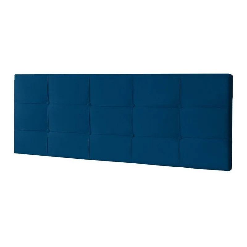Cabeceira Painel Solteiro 0,90m Roma Suede Azul Marinho