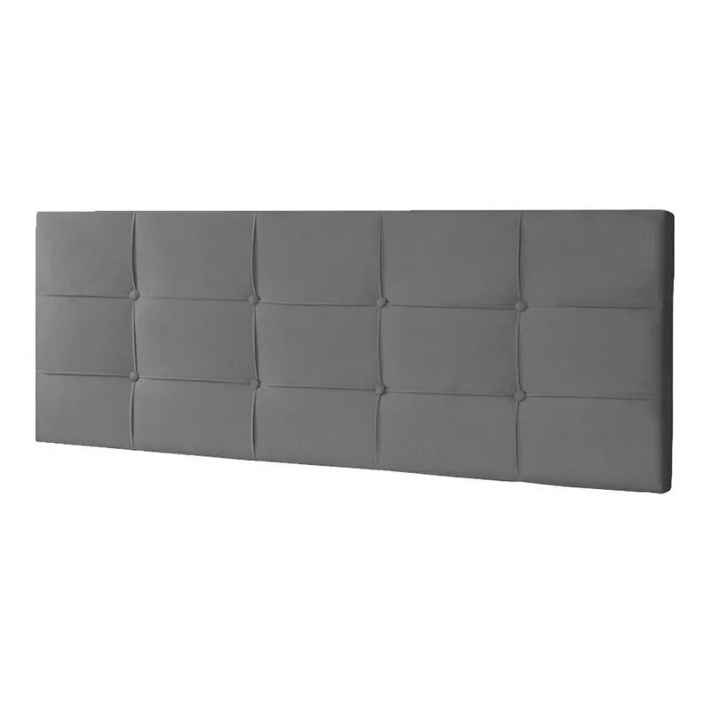 Cabeceira Painel Queen 1,60m Roma Suede Cinza
