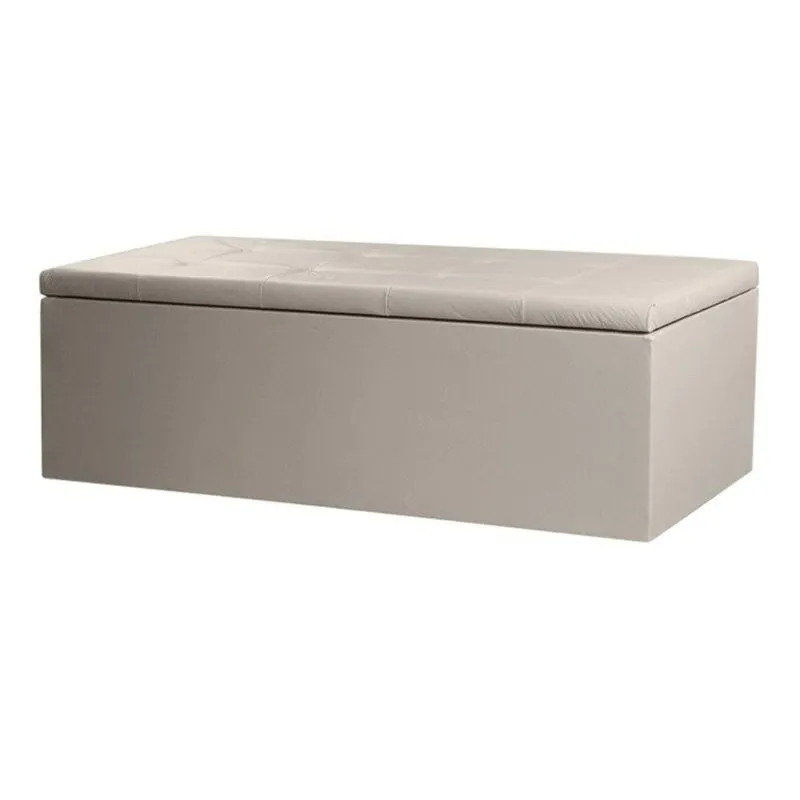 Calçadeira Recamier Baú King 1,95m Berlim Corano Bege