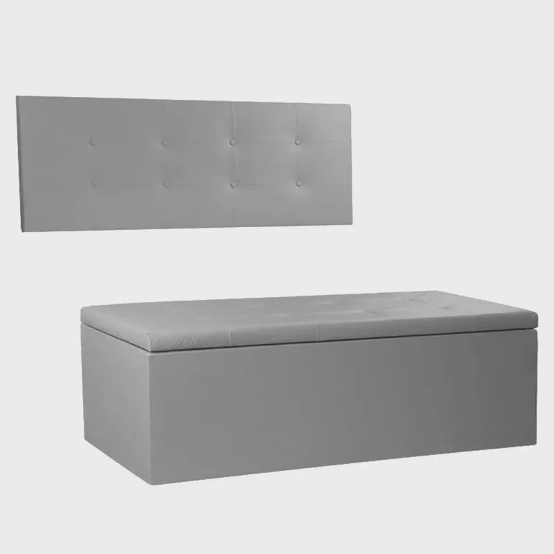 Kit Painel e Calçadeira Baú Queen 1,60m Berlim Corano - Pallazio
