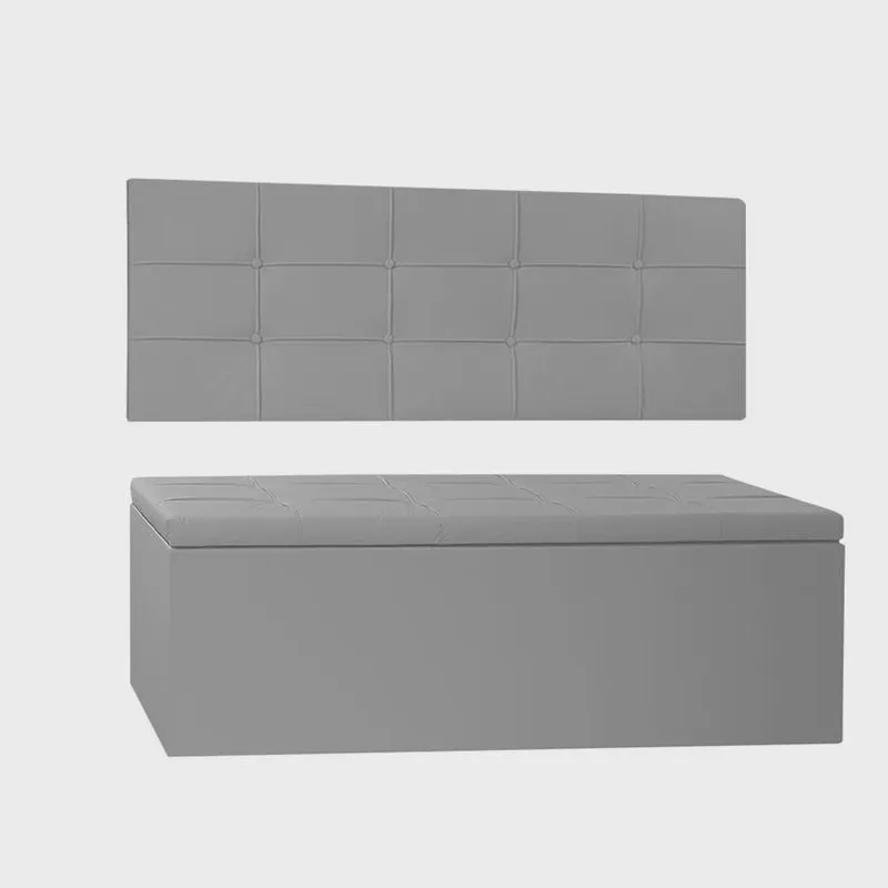 Kit Painel e Calçadeira Baú King 1,95m Roma Corano - Pallazio