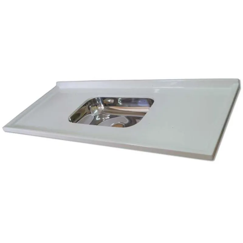 Pia Marmorite Branca 1,2 Metro Com Cuba Em Inox - 110030931 - Corso Corso