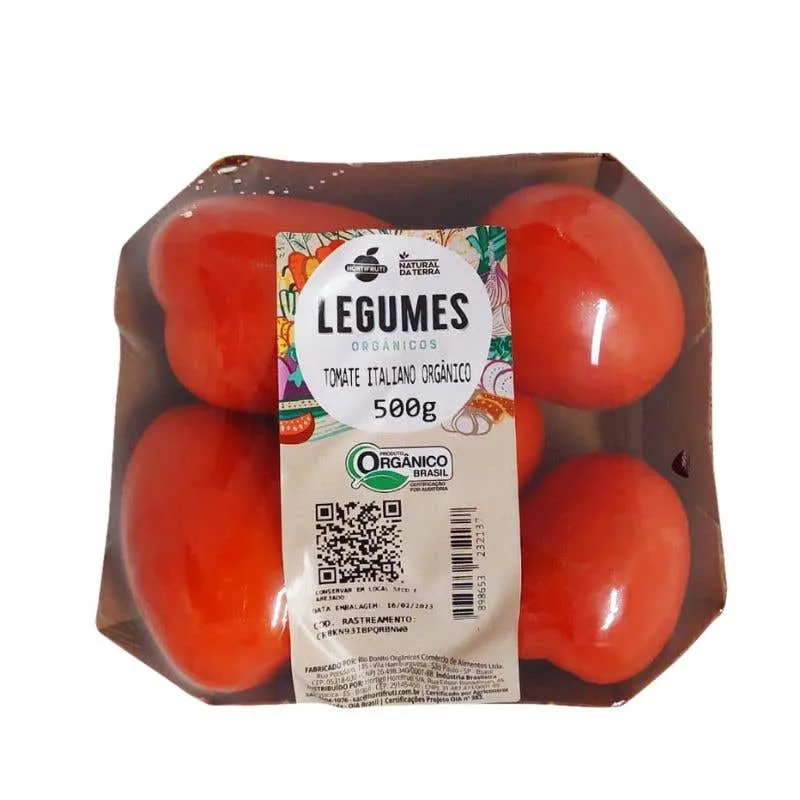 Tomate Italiano Orgânico Natural da Terra 500g