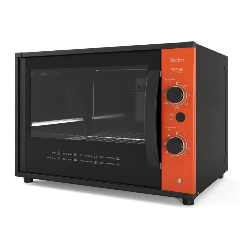 Forno Terim Elétrico Bancada Top 60 Collor60 Litros Laranja 220v