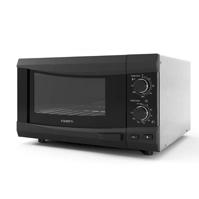 Forno Fogatti Elétrico Bancada Super New Black Kromanox 45l