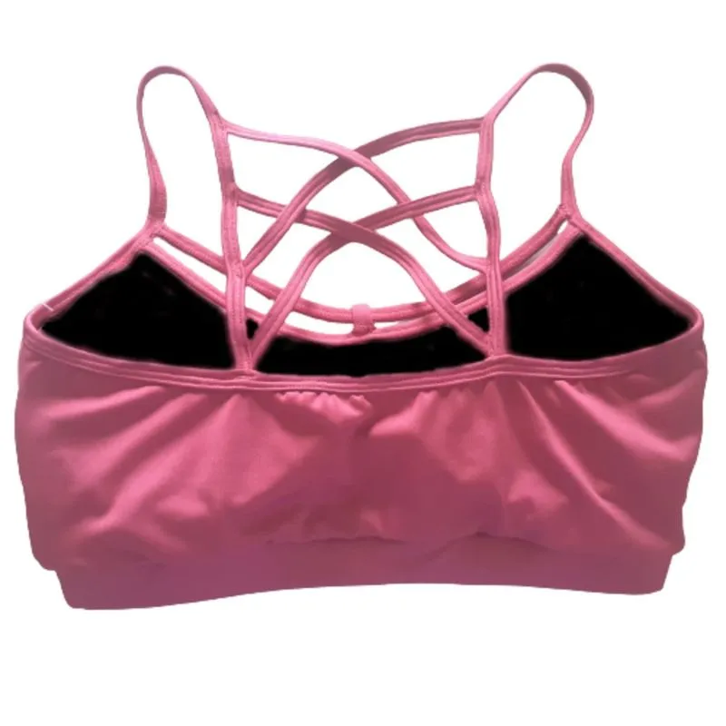 Top Fitness Tiras com Bojo Rosa M