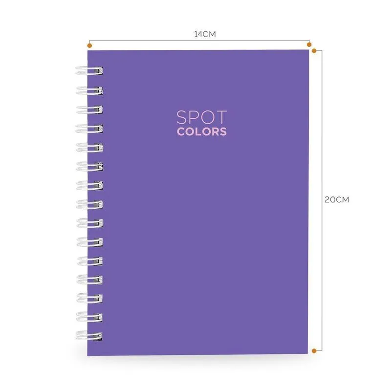 Caderno Capa Dura Spot Colors Very Peri Rosa 100 Fls 14X20Cm