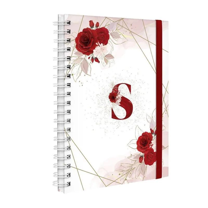 Agenda Planner Semanal Plus 2023 Floral Vermelho Letra S