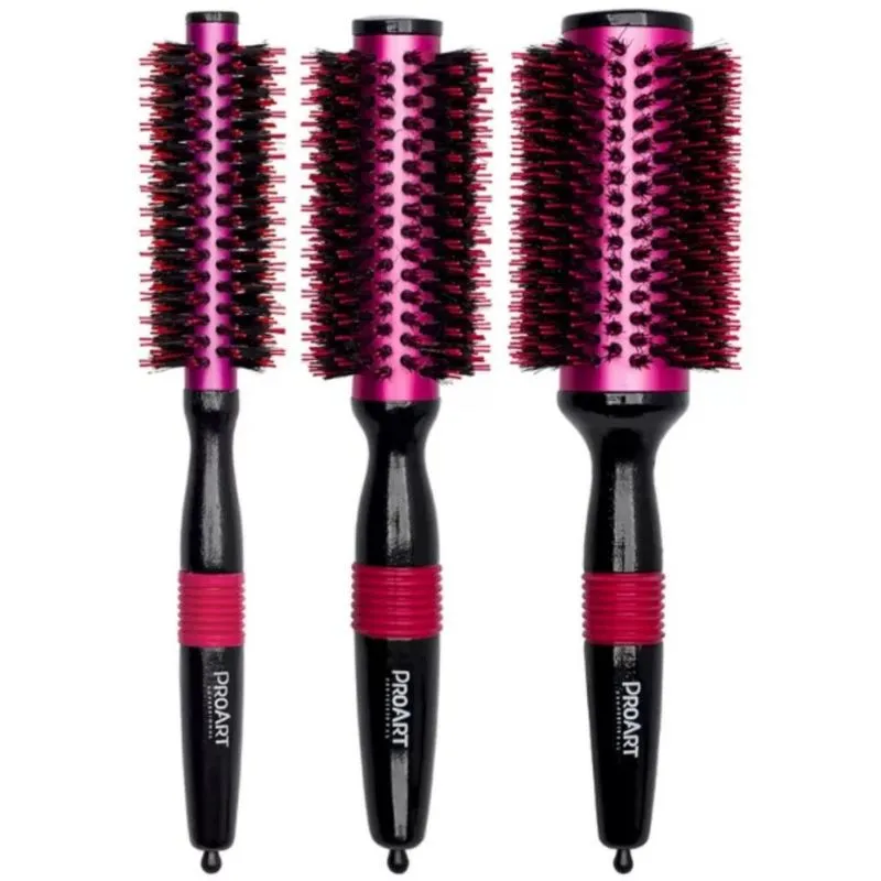Kit Escova Profissional Metalica Pro 15/25/38mm Rosa Proart