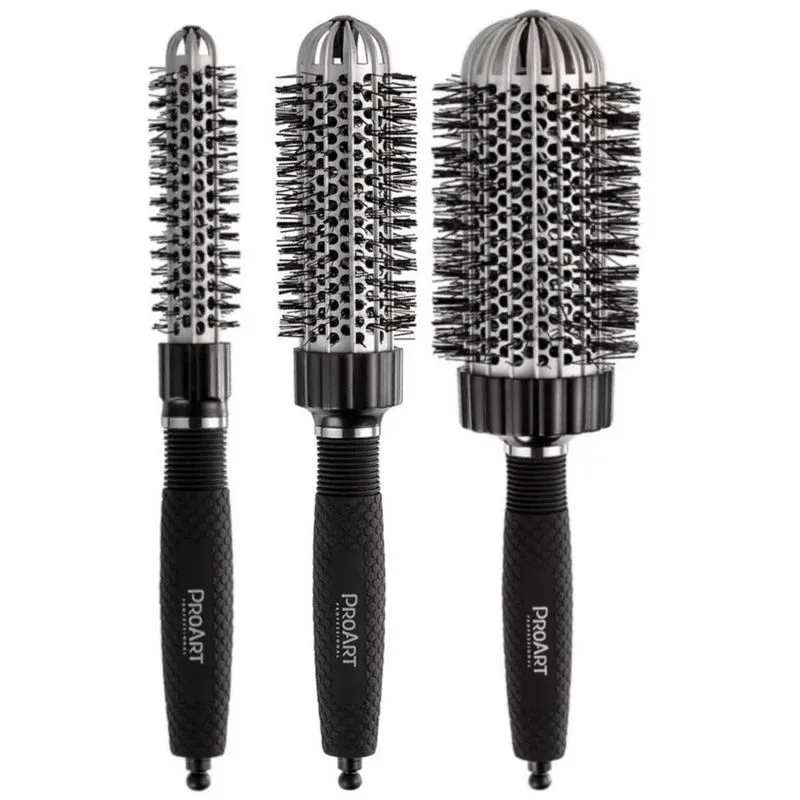 Kit Escova Termica Vent Pro 20/33/50mm Prata Proart