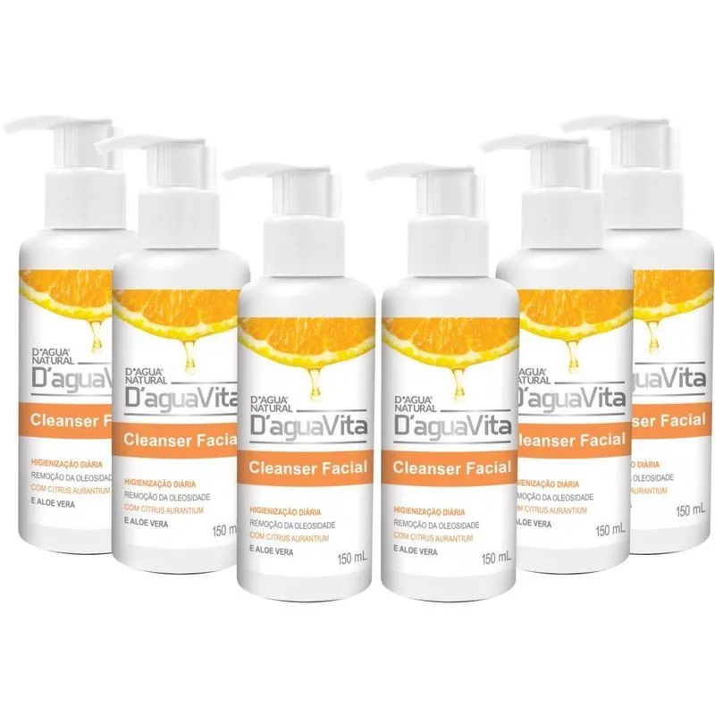 6un Gel Facial Cleanser D'agua Vita C 150ml Dágua Natural