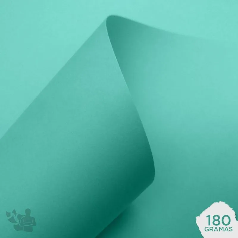 Papel Color Plus 180g A4 Tahiti (verde Água) 10 Folhas