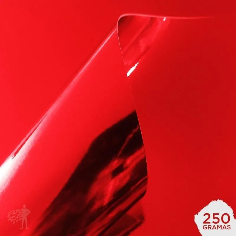 Papel Laminado Lamicote 250g A4 (vermelho) 20 Folhas