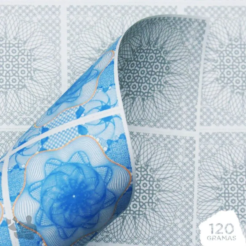 Papel Para Ticket 40 Por Folha A4 (azul) 10 Folhas