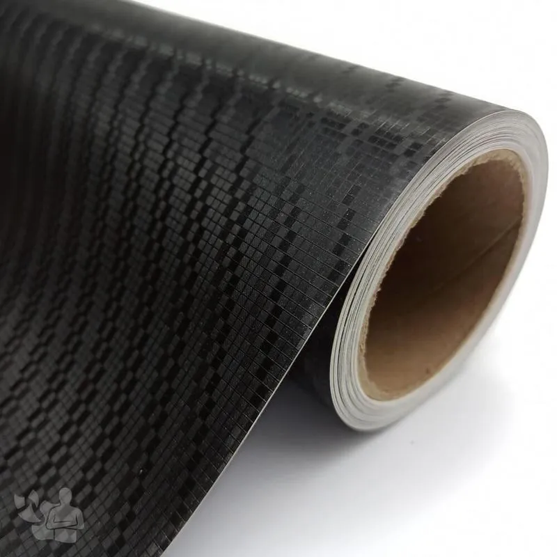 Vinil Adesivo Em Bobina (fibra De Carbono Preto) 30,5cm X 5m