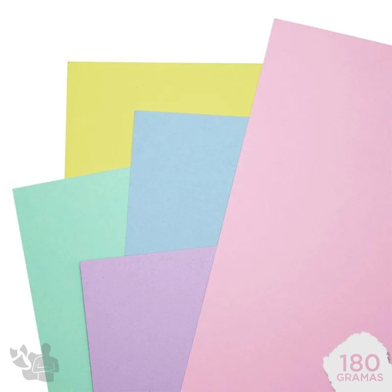 Kit Papel Color Plus 180g A3 (tons Bebe) 25 Folhas